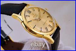 Vintage Omega Constellation 551 Cal 18k Gold 34.5mm Gold Dial Rare From 1961