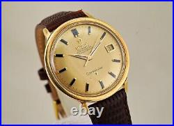 Vintage Omega Constellation Date 561 Cal 18k Gold Jumbo 36mm Rare Watch Of 1966