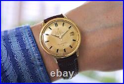 Vintage Omega Constellation Date 561 Cal 18k Gold Jumbo 36mm Rare Watch Of 1966