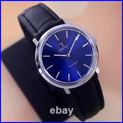 Vintage Omega De Ville Hand-winding Blue Dial Dress Men's Watch Rare Items