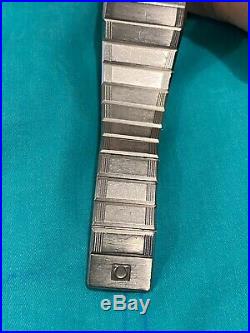 Vintage Omega Deville Watch Rare Band Stainless Steel Working! C1970s