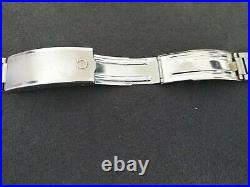 Vintage Omega/ Kreisler Rare Metal Band, Curved End Pieces Stainless Steel