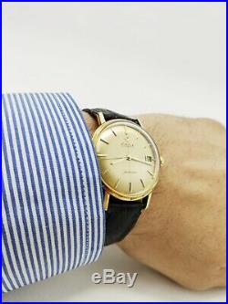 Vintage Omega Seamaster Automatic Cal 562 18k Gold Wristwatch Rare