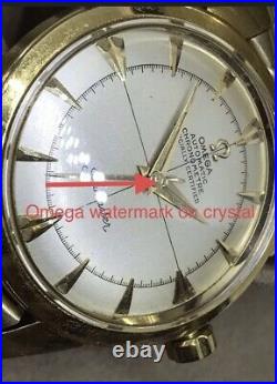 Vintage Omega Seamaster Chronometer 18K Solid Gold With Rare Orig Box Beads Rice