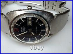 Vintage Omega Seamaster Chronometer Electronic F300Hz 1970s Rare Blue Face Watch