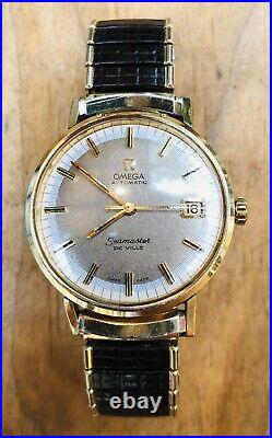 Vintage Omega Seamaster De Ville Date 14KGF Rare Dial Mens Automatic Watch