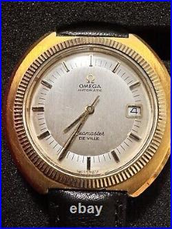 Vintage Omega Seamaster Deville Used 14k Gold Filled Km6326 Rare Excellent