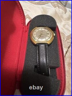 Vintage Omega Seamaster Deville Used 14k Gold Filled Km6326 Rare Excellent