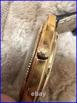 Vintage Omega Seamaster Deville Used 14k Gold Filled Km6326 Rare Excellent