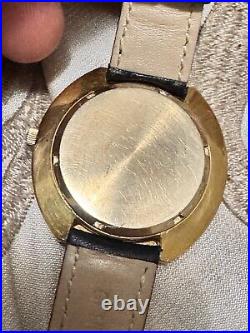 Vintage Omega Seamaster Deville Used 14k Gold Filled Km6326 Rare Excellent