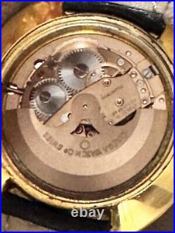 Vintage Omega Seamaster Deville Used 14k Gold Filled Km6326 Rare Excellent