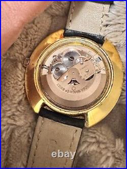 Vintage Omega Seamaster Deville Used 14k Gold Filled Km6326 Rare Excellent