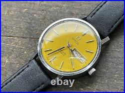 Vintage Omega Seamaster Gents Men Watch Rare Yellow Dial Automatic Watch