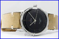 Vintage Omega Seamaster Rare Original Black Technical Dial Steel Wrist Watch