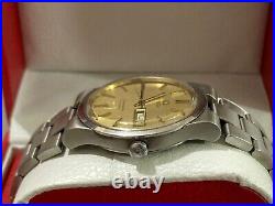 Vintage Omega Seamaster Watch Automatic Cal. 1022 Men Gold Dial 1970's Mint Rare