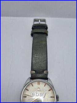 Vintage Omega Steel Wrist Watch Swiss Patina Dial Men's Cal 267 Rare 1960