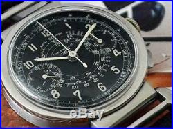 Vintage Omega Tissot watch monopusher chronograph from 1939 rare caliber 33.3