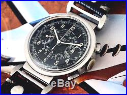 Vintage Omega Tissot watch monopusher chronograph from 1939 rare caliber 33.3