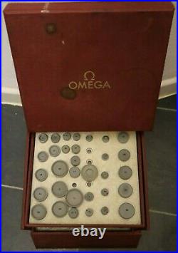 Vintage Omega watch press set watchmaker tools original box rare collectible