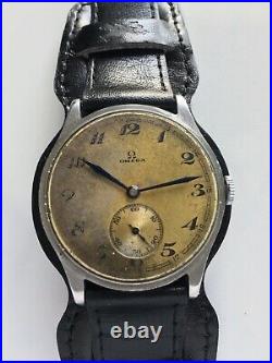 Vintage Rare 37.5mm Omega Calatrava Jumbo Ck859 Cal. 26.5 Sob Breguet chronograph