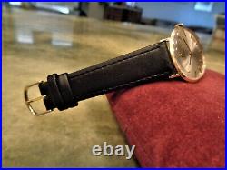 Vintage Rare Gents Omega Slim Thin 14K Solid Gold Case Watch Movement Cal. 625