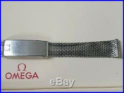 Vintage & Rare Omega 18mm Chronostop Stainless Steel Mesh Bracelet No. 1120/116