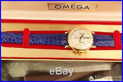 Vintage Rare Omega 2439 Chronograph 14K Gold 1949/50 Cal 321 Box Pre SpeedMaster