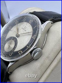 Vintage Rare Omega Bullseye Military Two Tone Dial Swiss Watch WW2 1939 Vintage Rare Omega Bullseye Military Two Tone Dial Swiss Watch WW2 1939