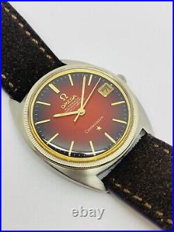 Vintage Rare Omega Constellation Two Tone Spider Web Red Dial 1960's Ref. 168 027