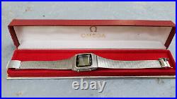 Vintage Rare Omega Memomaster LCD Quartz Ladies Steel Watch