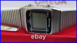 Vintage Rare Omega Memomaster LCD Quartz Ladies Steel Watch