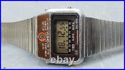 Vintage Rare Omega Memomaster LCD Quartz Mens Steel Watch