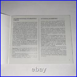 Vintage Rare Omega Speed master International Guarantee Certificate ST 345.0022 Vintage Rare Omega Speed master International Guarantee Certificate ST 345.0022