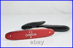 Vintage Rare Omega Victorinox Swiss Watchmaker Folding Pocket Knife Case