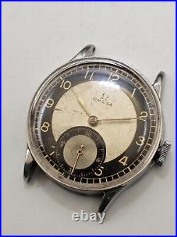 Vintage Rare Omega bullseye two tone dial Swiss watch Parts and Repairs 1939