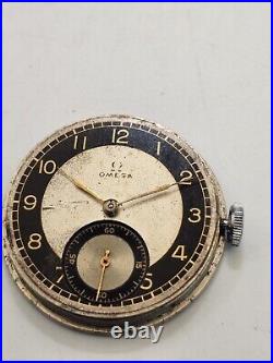 Vintage Rare Omega bullseye two tone dial Swiss watch Parts and Repairs 1939