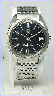 Vintage Rare Omega by Titus 9307/ F300hz Tuning Fork Wrist Watch 35mm