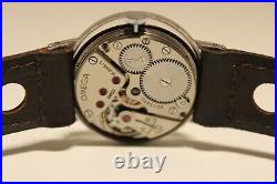 Vintage Rare Ww2 Era Military Two Tone Dial 34.5mm Men's Watch Omega 30t2