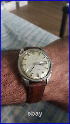 Vintage Rare jumbo size steel Omega seamaster watch with day-date 750 movement