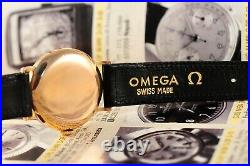 Vintage Swiss Omega 18K Gold Manual Wind 30SCT2 Cal. 34mm Observatory Hands Rare
