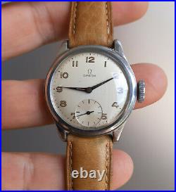 Vintage WWII era Swedish Army Military Omega 1940s Steel Watch Rare Arctic