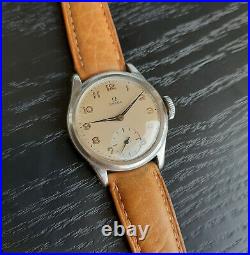 Vintage WWII era Swedish Army Military Omega 1940s Steel Watch Rare Arctic