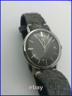 Vintage Wristwatch Omega 132.019 Cal. 611 Perfect Rare Grey Dial Guilloche