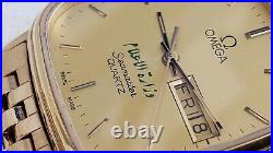 Vintage rare omega seamaster ksa saudi ministery of media logo quartz mens watch