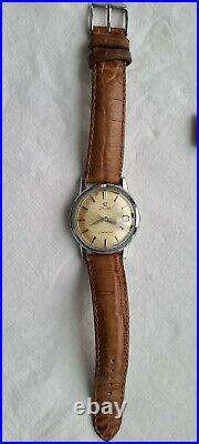 Vintage s/s omega seamaster automatic date running watch rare ref. 166.003
