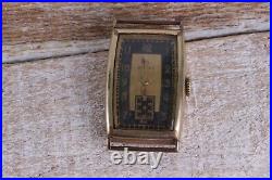 Vintage watch OMEGA TANK gold plated case Rare dial / authentic