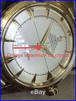 Vntg Omega Seamaster Chronometer 18K Solid Gold W Beads Of Rice & Rare Omega Box